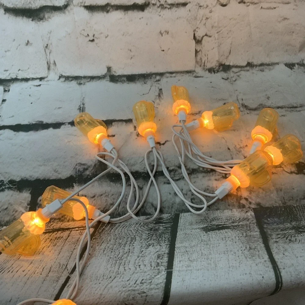 Beer Mug String‎ Lights White Yellow Works! Stretches Approx 3 Yards